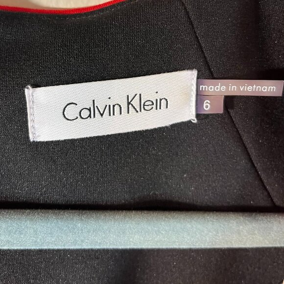 Calvin Klein Ruched Sheath Dress Red - Picture 2 of 4